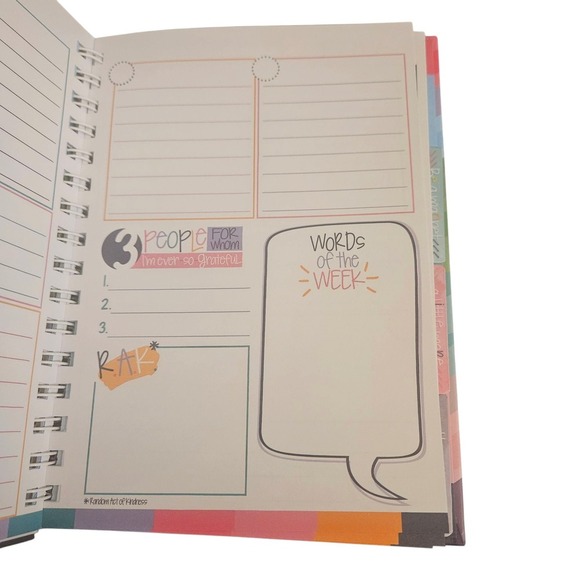 Reminder Binder Gratitude Finder Journal Planner Spiral Notebook - Picture 3 of 5